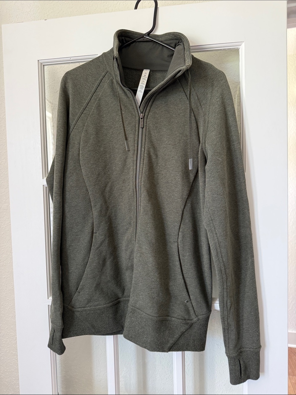 Lululemon Olive Green Full-Zip Sweater Jacket
